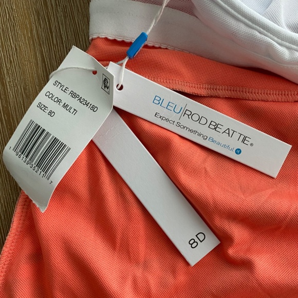 NWT Blue Rod Beattie Party Animal Swimsuit Top Sz 8 - Picture 6 of 6